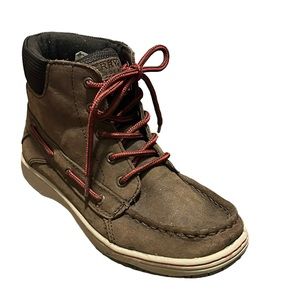 SPERRY Boys Dark Brown Leather Chukka Everyday Lace Up Boots-Size 2M